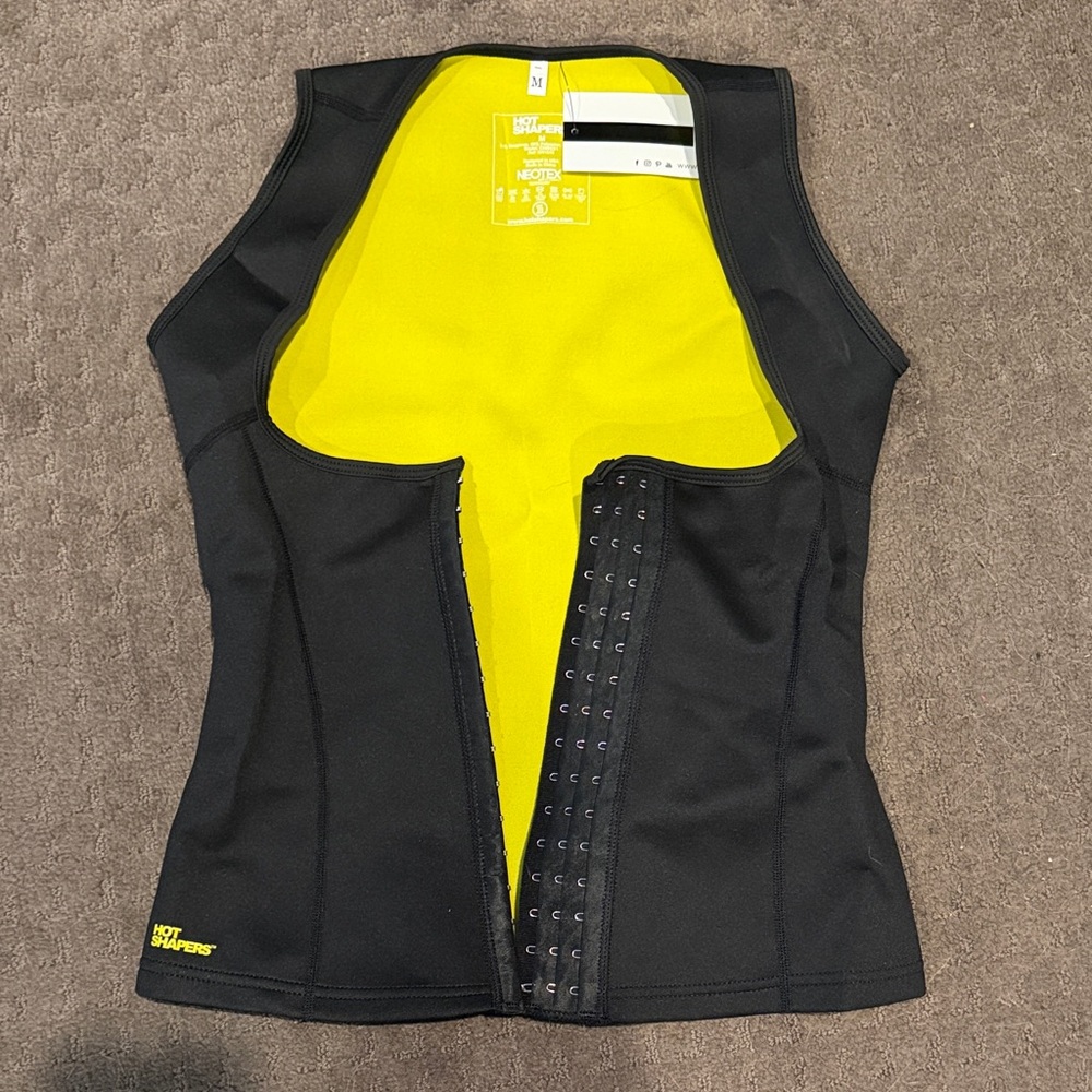 Hot Shapers Women's Black and Yellow Fitness Vest
